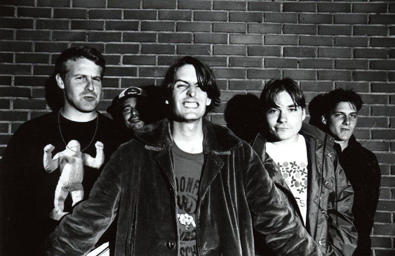 Members of Pavement perform together.