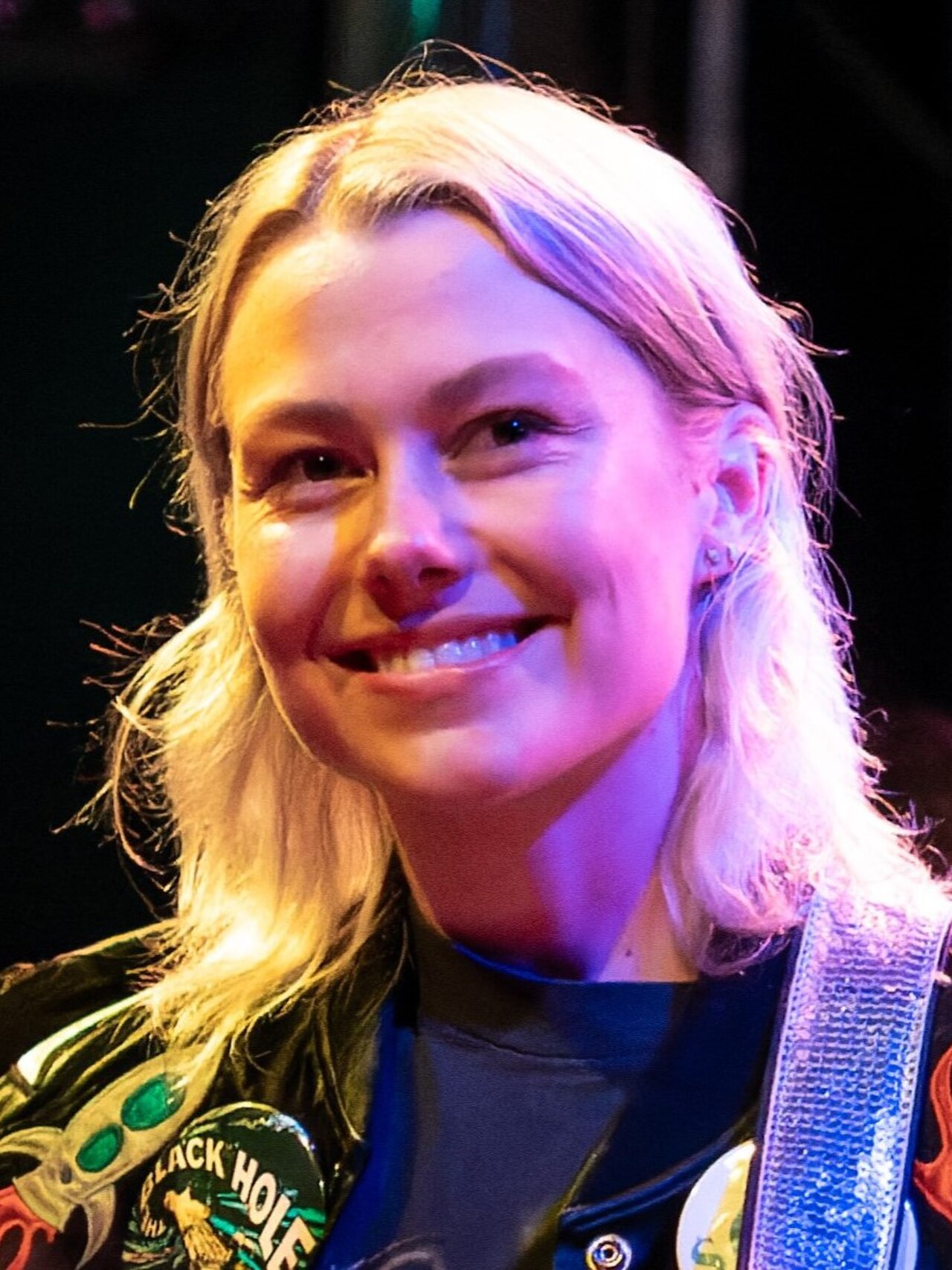Phoebe Bridgers performing live.