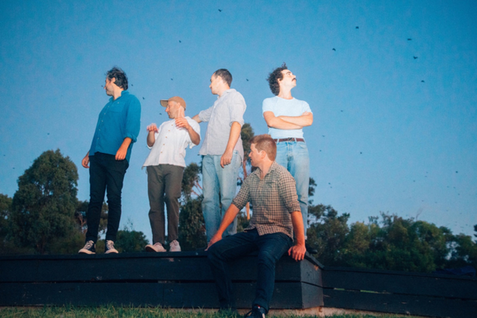 Rolling Blackouts Coastal Fever promotional band photograph.