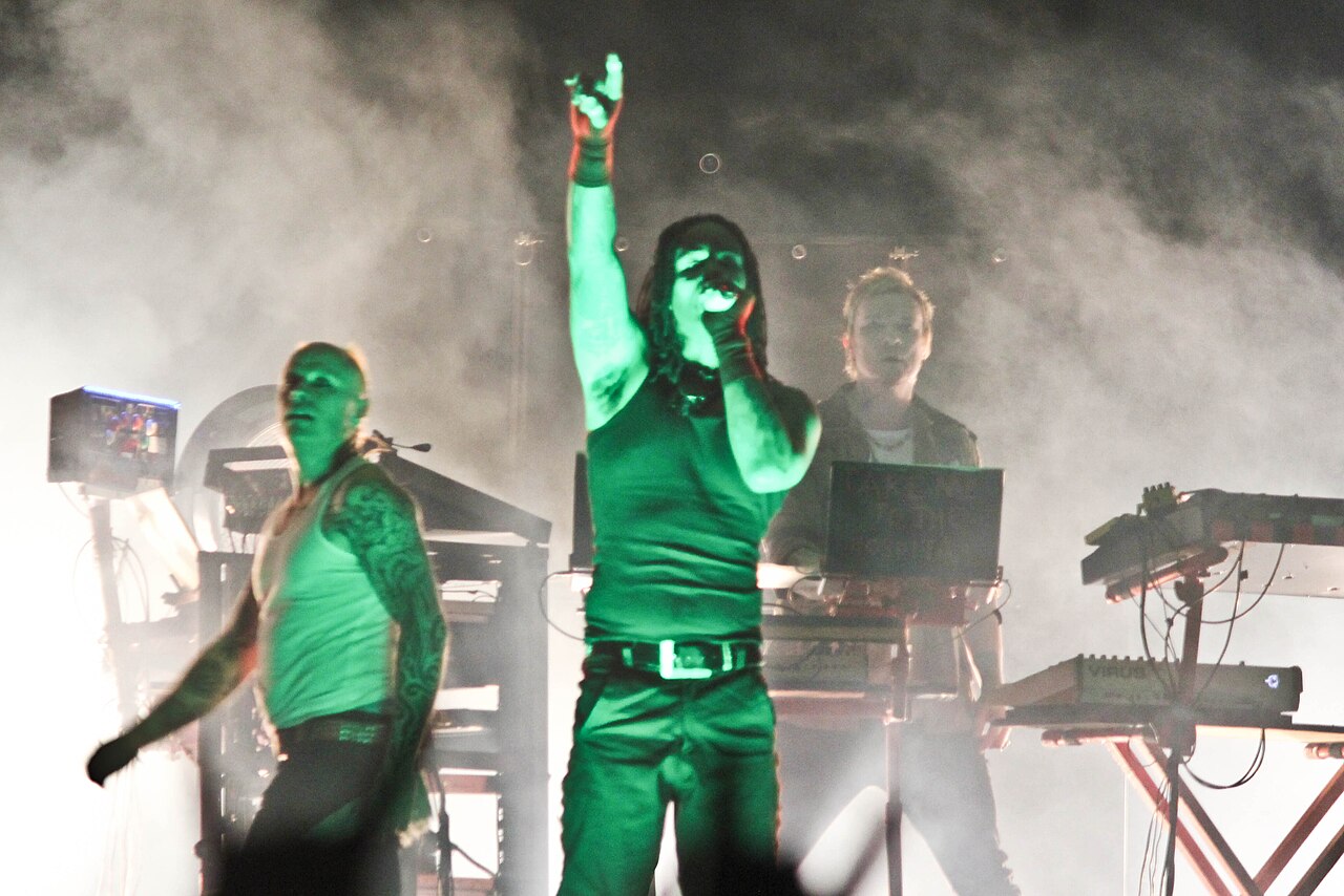 The Prodigy performing live.